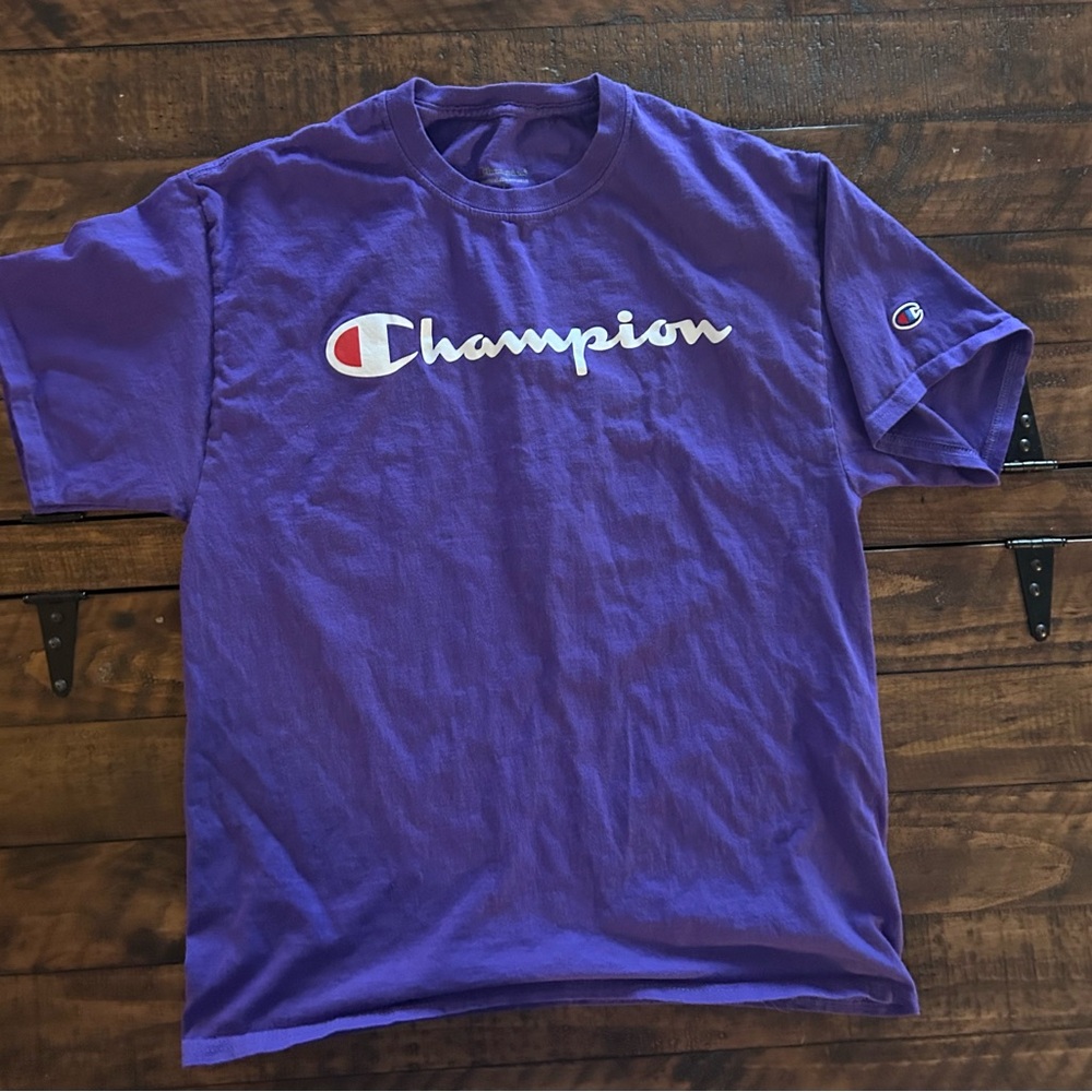 Champion Men's Tee in Vibrant Purple